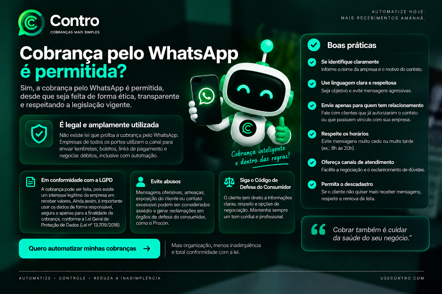 Cobrança pelo WhatsApp é permitida?