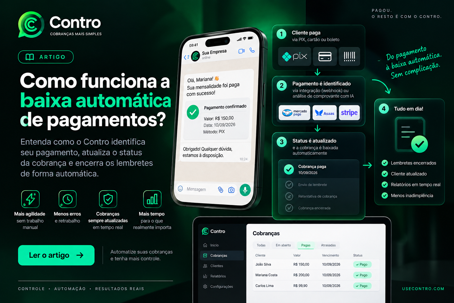 Como funciona a baixa automática de pagamentos