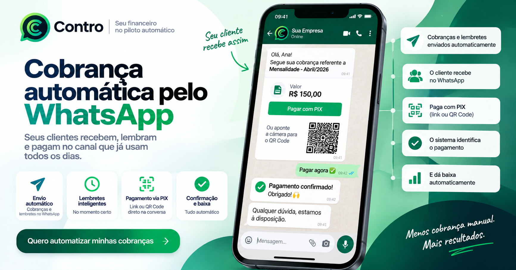 Cobre seus clientes pelo WhatsApp até o pagamento